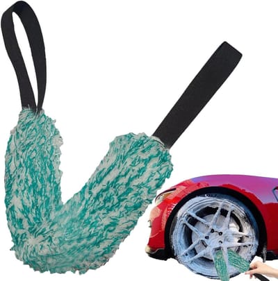 Autowashanddoeken drogen - Poetsdoeken wiel - Auto reinigen - Dubbelzijdig ontwerp - 36x8cm - Groen