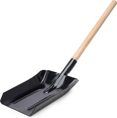 Garronda - Kolenschop - Metalen Stoffer - Verhoogde Schouders - Afmeting: 70 x 18 cm - GD-WAL-Coalshovel