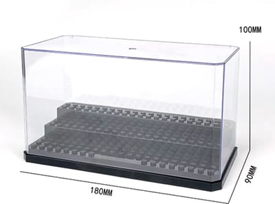 VAEM Display Vitrine Box geschikt voor LEGO Minifigs - Minifigures -Showcase Box - 18cmx9cmx10cm kleur Zwart