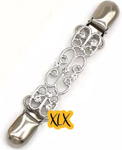 Vestsluiting zilverkleurig met stras, XLX® - vestclip dames - Pleasant silver cardigan - vestsluiting dames - vestclip - vestsluiting vestclip - sjaalspeld - vestspeld - vestklem