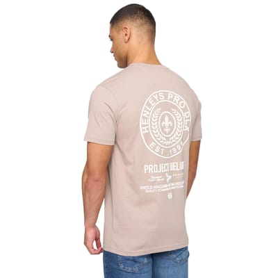 Henleys Heren Henstamp Katoenen T-Shirt (Taupe)