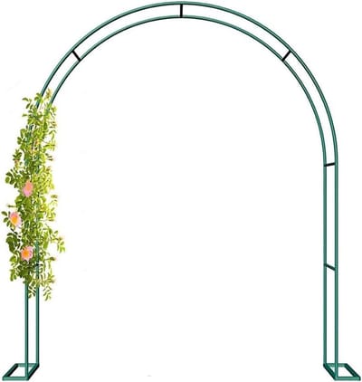 Tuinboog Roestvrijstaal - Klimplant boog - Tuin decoreren - Vrijstaand ontwerp - 22 meter hoog - Zwart