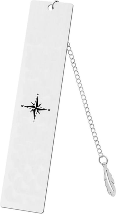 Akyol - kompas boekenlegger - Sport - compas - kinderen - cadeau - gepersonaliseerd - sport - accessoires - sleutelhanger met naam