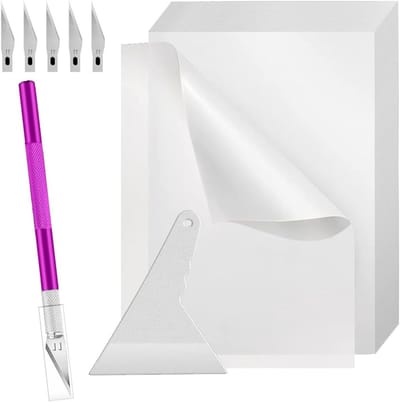 Daming Schilderaccessoires - Verdeelpapier 200 Vellen 10 x 15 cm, Stofvrij, Scalpelmes en Liniaal voor Diamant Schilderen en Creatieve Klussen