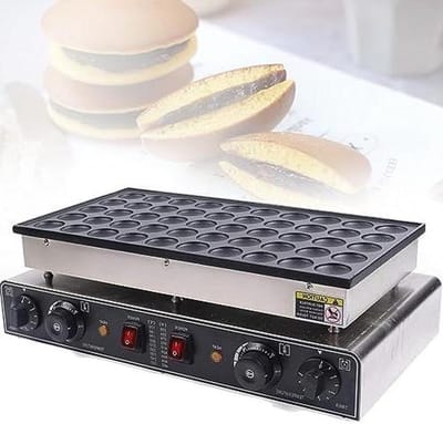 Pannenkoekenmaker - Wafelijzer Mini - Snelle Snacks Maken - 50 Gaten - 3-5 Min - Zilver