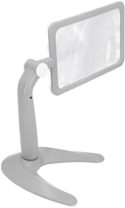 Dailygoods- Leesvergrootglas 2,5x met LED - Vergrootglas met Licht - 180° Roterend - Verstelbare Lichtinstellingen - Bureauvergrootglas - Voor Senioren