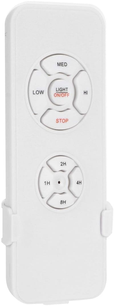 Allecto - 220V plafondventilatorlamp - afstandsbediening - slimme bediening - wit - draadloos - perfect voor woonkamers - energiezuinig