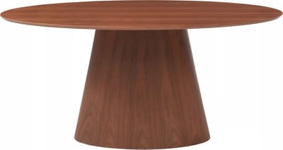 Vente-unique Eettafel 6 personen met notenfineer - Donker naturel - ANTELADA