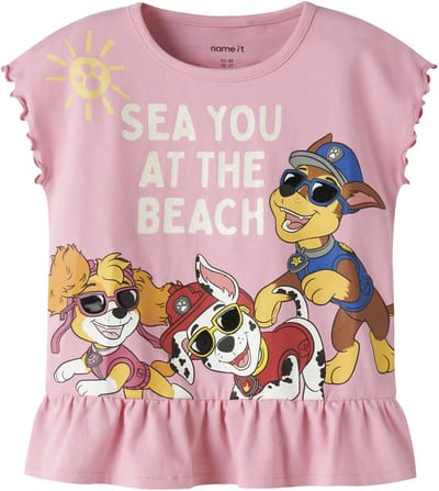 NAME IT - NMFMINA PAW SS TOP CPLG - Meisjes - T-shirts