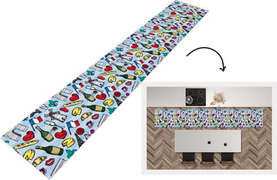 Keukenloper - Loper keuken - Parijs - Patronen - Frankrijk - 300x50 cm - Keukenloper vinyl
