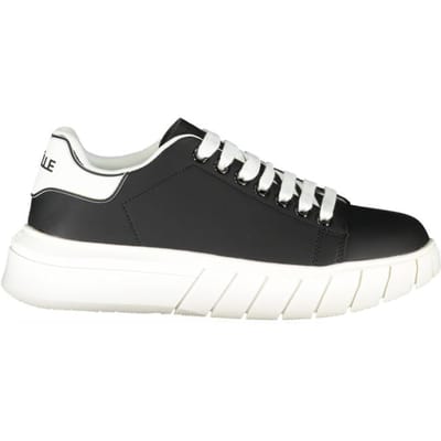 Gaelle Paris Zwarte Polyurethaan Heren Sneaker