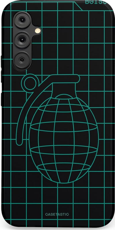 Casetastic Hoesje Geschikt voor Samsung A34 (5G) - Stijlvolle Beschermende Duo-layer Case - Retro bom