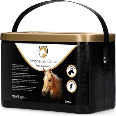 Excellent Equi Magnesium Citrate - 500gr - Goed voor het concentratievermogen, draagt bij aan een normale spierwerking en ondersteunt de energiestofwisseling - Geschikt voor paarden