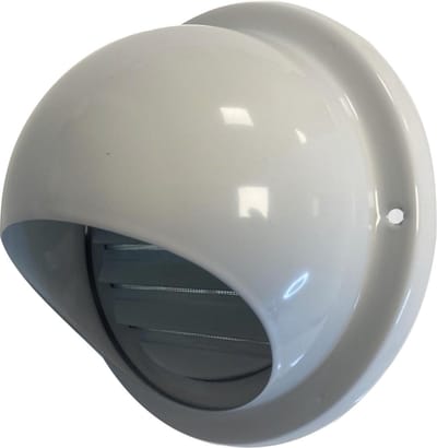 Paneir Airdesigns - Bolrooster Ø 125 mm - vaste lamellen - wit RAL9010
