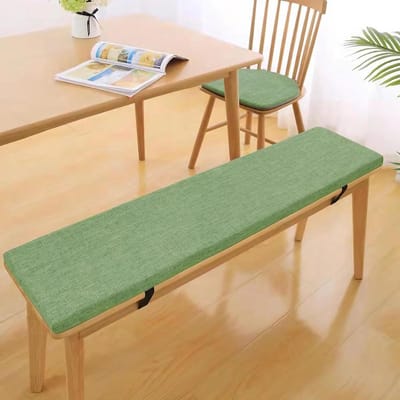 Bankkussen Rechthoekig - Linnen Zitkussen - Buiten Zitten - Antislip Onderkant - 70 x 40 cm - Groen