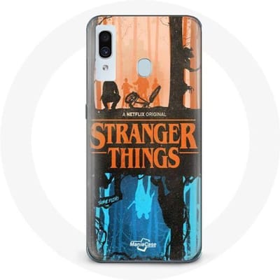Coque pour Samsung Galaxy A20 Stranger Things Couverture des amis