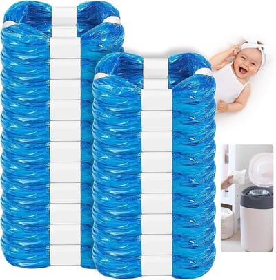 Luieremmer Navulcassettes - Navulzakken Folie - Babyafval Weggooien - Geurwerend Antibacterieel - 20 Stuks - Transparant