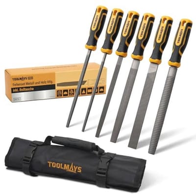 Vijlenset voor hout en metaal - 6-delige set met ergonomische handgrepen