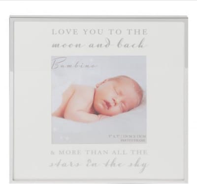 Baby fotolijst to the moon zilver van Bambino by Juliana