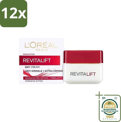 L'Oréal Revitalift 40+ - Dagcrème - Hydrating Anti-Rimpel - 50 ml - Voordeelverpakking - 12 stuks - Hydrating crème - Crème voor veroudering