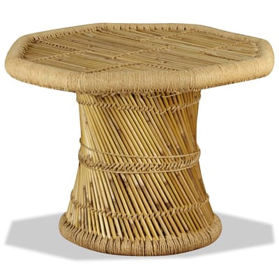 vidaXL - Salontafel - achthoekig - 60x60x45 - cm - bamboe
