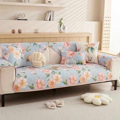Minimalistische bankmat van puur katoen Vierseizoenen universeel Antislip zitkussen Comfortabele stof Stofdicht Ademend Bankkleed 70x70cm 1pcs