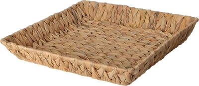 H&S Collection Broodmand - gevlochten riet - naturel - 34 x 34 x 6 cm
