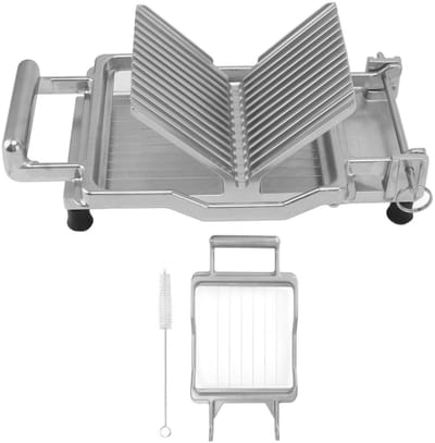 Dailygoods- Kaassnijder Roestvrij Staal - Handmatige Kaassnijder - Antislip Onderkant - Nauwkeurige Rasterlijnen - Veelzijdige Toepassingen - Snijden voor Kaas/Brood/Vleeswaren - Snijmachine