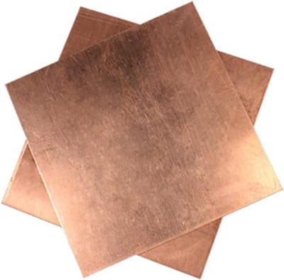 Koperen Plaat - Metaal Folie - Huisverbetering & Ambachten - 999% Zuiver Koper - 100x100x1mm - Koperkleurig