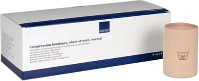 Abena Drukverband - 10 Rollen Verband - 80% Stretch - 8 cm x 5 m - Wasbaar Zwachtel Verband- Latexvrij Rekverband - van 100% Katoen
