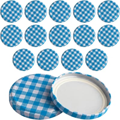 Set van 16 Stuks 82mm Draaidoppen voor Glazen Potten, Vervangende Deksel voor Bewaren van Voedsel, Inmaak en Conserveren