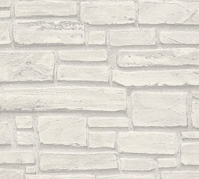 METSELWERK STENEN BEHANG | industrieel - Wit Grijs - A.S. Création Elements 2