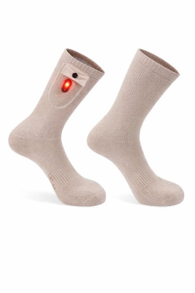 Warmyo elektrisch verwarmbare Sokken, beige S