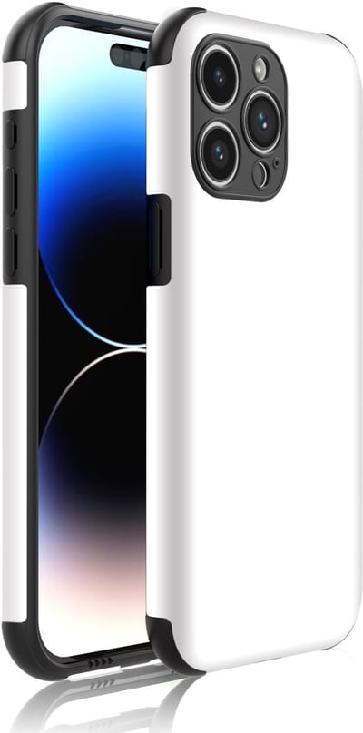 Smartphonica Geschikt voor iPhone 14 Pro Max Sublimatie Telefoonhoesje 3D Vacuum Warmte Oven Met Stootranden - Flexibele TPU Case Met Stootranden voor 3D Vacuum Oven geschikt voor iPhone 14 Pro Max