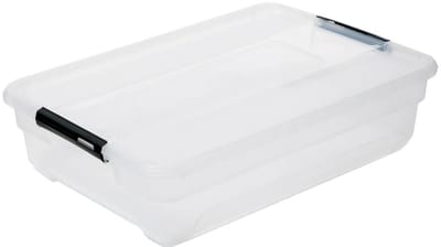 5Five Opbergkist met deksel - Solutions Box - 38 liter - 67x48x17 cm - kunststof - transparant