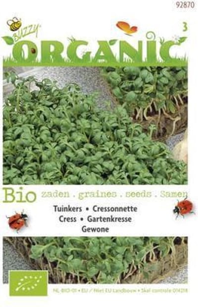 Tuinkers gewone BIO - set van 11 stuks
