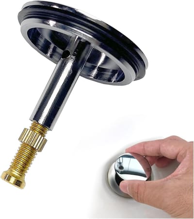 Verstelbare Badafvoer Stopper voor Badkuip, Universele Afvoerplug met Schroef, 43mm, Waterdicht en Duurzaam