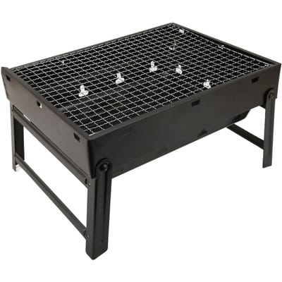 Opvouwbare Barbecue Grill Hittebestendig Buiten BBQ Houtskooloven voor Camping Klein Formaat black