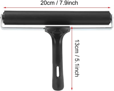 Dailygoods- Rubber Brayer 20cm - Roller - Borstel - Inking Tool - Olieverf - Kunstgereedschap - Hoogwaardige kwaliteit - Afdrukroller