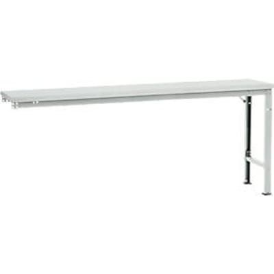 Manuflex aanbouwtafel UNIVERSAL Speciaal, 2000 x 800 mm, melamine lichtgrijs, lichtgrijs