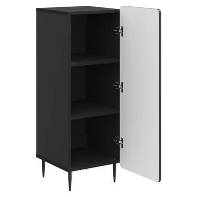 vidaXL - Dressoir - Zwart - 34,5 - x - 33 - x - 92 - cm - Bewerkt - hout
