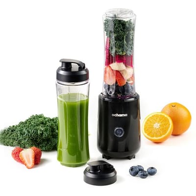 ochama Draagbare Blenderbeker, Elektrische Sapcentrifuge, Persoonlijke Sapblender, 600ml Mengbeker, Kleine Draagbare Huisblender, 300W Krachtig IJs