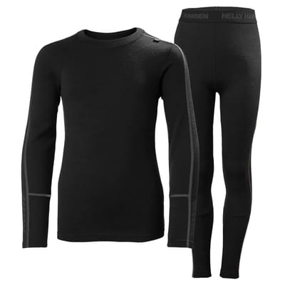 Helly Hansen Lifa Merino Midweight Lange Mouwen Basislaagset Zwart 11 Years Kinderen