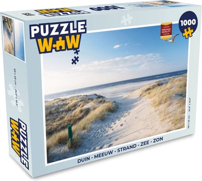Puzzel Duin - Meeuw - Strand - Zee - Zon - Legpuzzel - Puzzel 1000 stukjes volwassenen