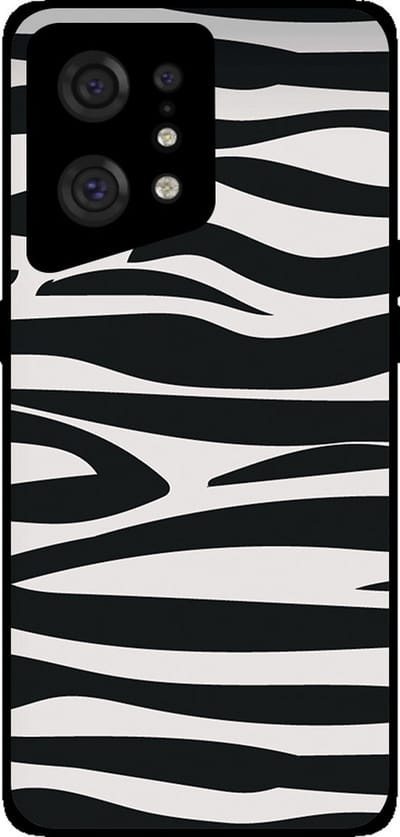 Smartphonica Telefoonhoesje Geschikt voor Oppo Find X5 met zebra opdruk - TPU backcover case zebra design - Zwart Wit geschikt voor Oppo Find X5