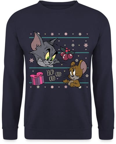 Tom En Jerry Ho Ho Ho Ugly Christmas Sweater Sweater Heren