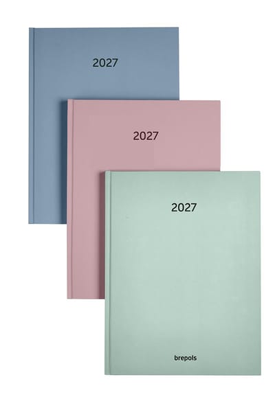 Brepols bureau agenda 2027 - TIMING [0.136] - SUNRISE - Bureau agenda - 1 week op 2 pagina's - Weekoverzicht - Blauw - 17.1 x 22 cm