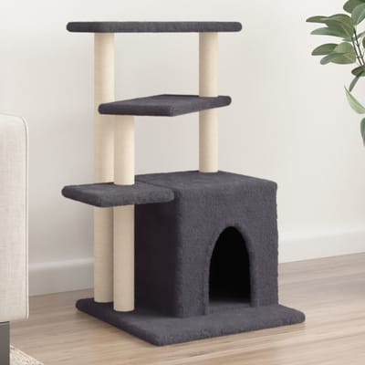 Vidaxl Krabpaal Voor Katten Met Sisalpalen, Donkergrijs, 83,5 Cm