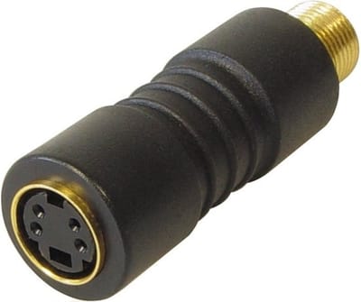 S-VHS (v) - F (v) adapter / zwart