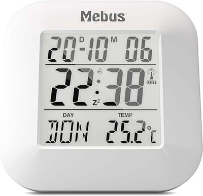 Digitale Draadloze Wekker met Thermometer, Datumweergave en Verlichting - Snooze-Functie